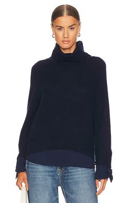 Brochu Walker Josie Tie Sleeve Looker in Navy