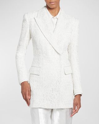 Broderie Cordonnet Lace Tailored Jacket