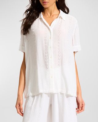 Broderie Short-Sleeve Shirt