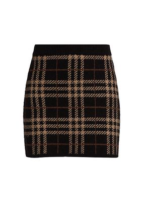 Bronte Plaid Knit Miniskirt