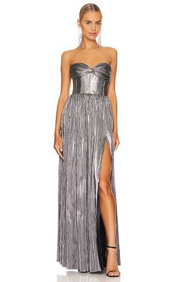Bronx and Banco Florence Gown in Metallic Silver
