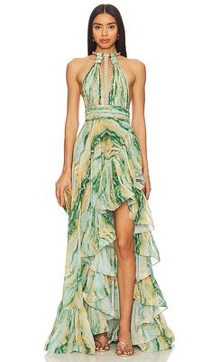 Bronx and Banco Palma Gown in Green