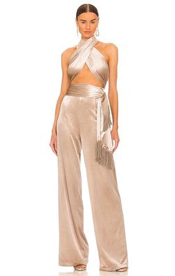 Bronx and Banco x REVOLVE Cleopatra Jumpsuit in Metallic Neutral