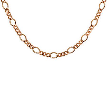 Bronzo Italia 18" Fancy Curb Link Necklace