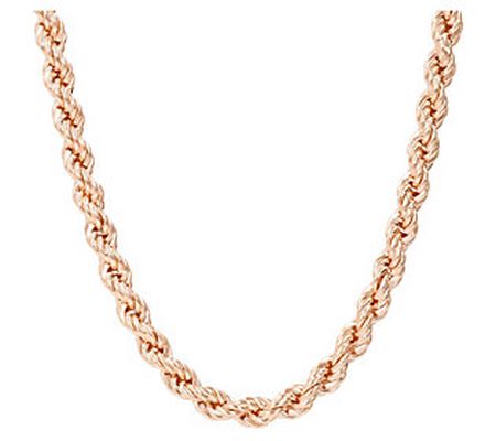 Bronzo Italia 24" Polished Rope Chain Necklace