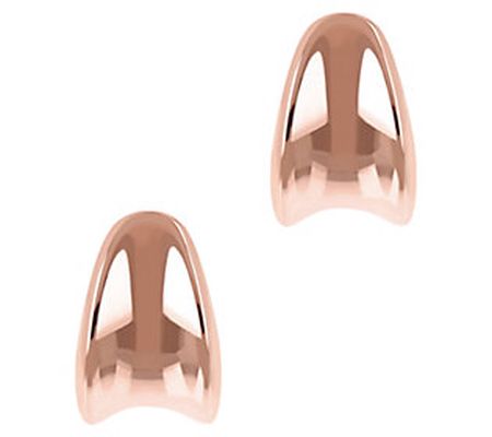 Bronzo Italia Polished Concave Button Earrings