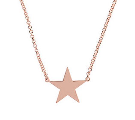 Bronzo Italia Polished Star 18" Necklace