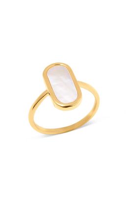 Brook and York Fauna Mother of Pearl Ring in Gold