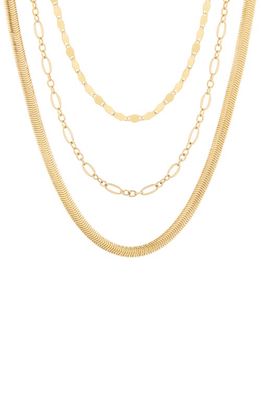 Brook and York Izzy Set of 3 Chain Necklaces in Gold