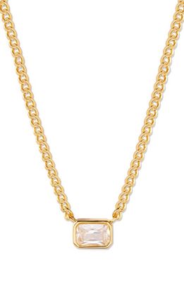 Brook and York Jane Birthstone Pendant Necklace in Gold - April 