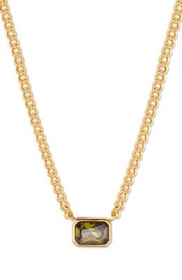 Brook and York Jane Birthstone Pendant Necklace in Gold - August 