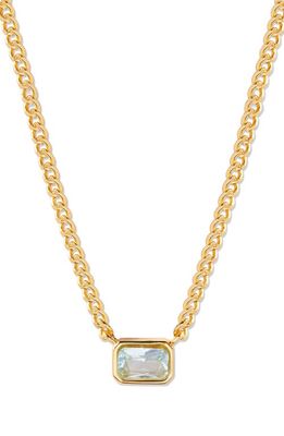 Brook and York Jane Birthstone Pendant Necklace in Gold - March 