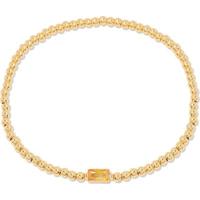 Brook and York Kylie Birthstone Beaded Stretch Bracelet in Gold - November 