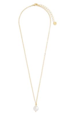 Brook and York Lila Freshwater Pearl Pendant Necklace in Gold