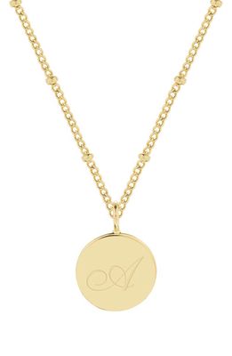 Brook and York Lizzie Initial Pendant Necklace in Gold A