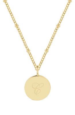 Brook and York Lizzie Initial Pendant Necklace in Gold C