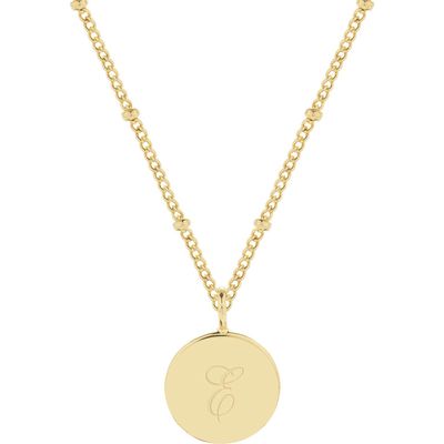 Brook and York Lizzie Initial Pendant Necklace in Gold E 