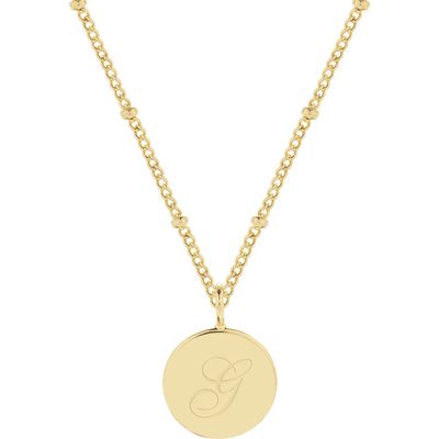 Brook and York Lizzie Initial Pendant Necklace in Gold G