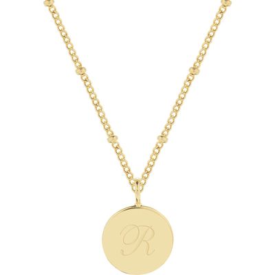 Brook and York Lizzie Initial Pendant Necklace in Gold R 