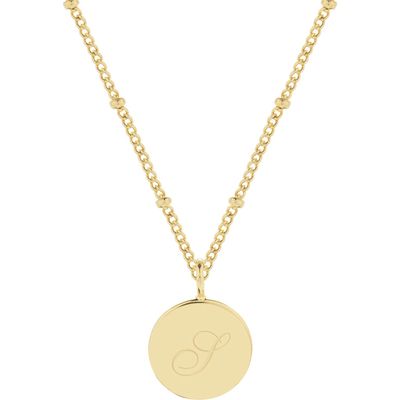 Brook and York Lizzie Initial Pendant Necklace in Gold S 