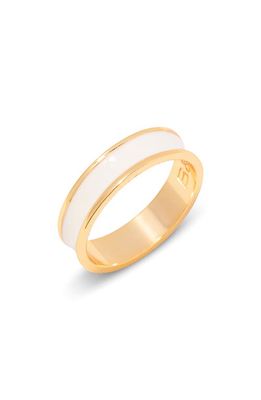 Brook and York Madison Enamel Ring in Gold/cream