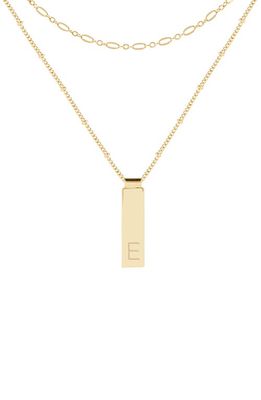 Brook and York Maisie Set of 2 Initial Layering Necklaces in Gold E