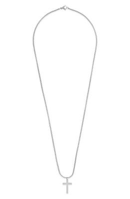 Brook and York Men's Cross Pendant Necklace in Silver