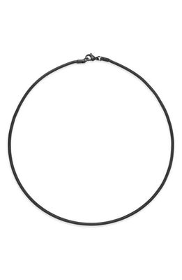 Brook and York Men's Snake Chain Necklace in Black