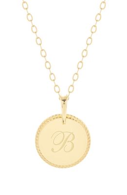 Brook and York Milia Initial Pendant Necklace in Gold B