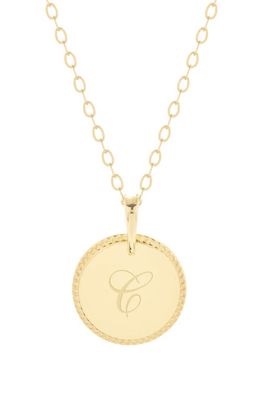 Brook and York Milia Initial Pendant Necklace in Gold C 