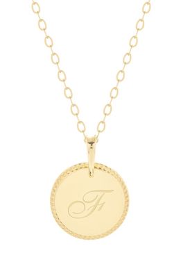 Brook and York Milia Initial Pendant Necklace in Gold F 