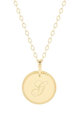 Brook and York Milia Initial Pendant Necklace in Gold G 