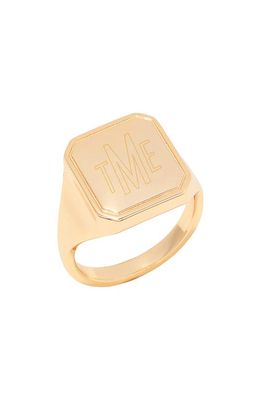 Brook and York Quincy Monogram Signet Ring in Gold