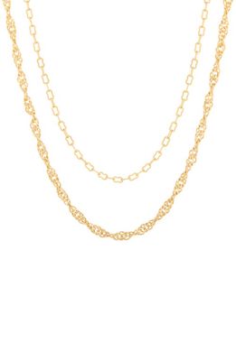 Brook and York Set of 2 Sophie Layering Chain Necklaces in Gold