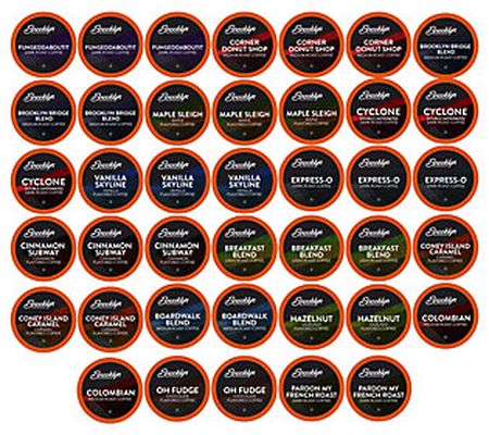 Brooklyn Beans 40-Count Assorted Variety Pack C offee Pods