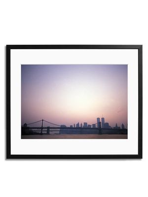 Brooklyn Bridge With Manhattan Skyline Framed Photo - Size Large - Size Large