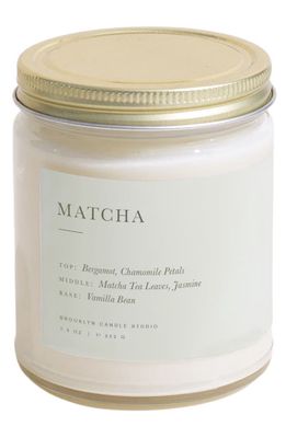 Brooklyn Candle Minimalist Collection Matcha Candle in Green