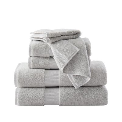 Brooklyn Loom Solid Turkish Cotton Towel Set in Grey 6 Piece