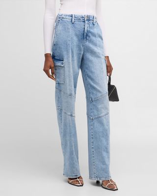 Brooklyn Wide-Leg Utility Jeans