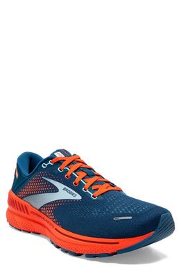 Brooks Adrenaline GTS 22 Running Sneaker in Blue/Light Blue/Orange