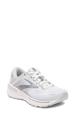 Brooks Adrenaline GTS 22 Sneaker in White/Oyster/Primer Grey