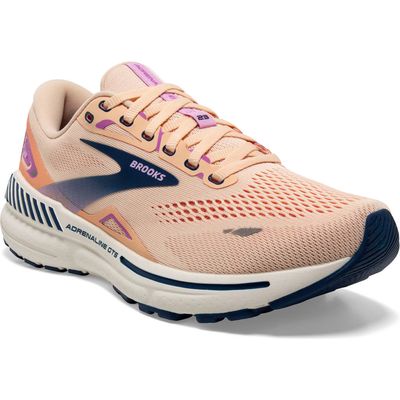 Brooks Adrenaline GTS 23 Sneaker in Apricot/Estate Blue/Orchid