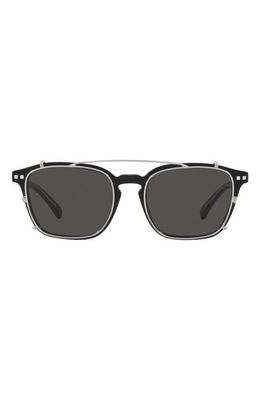 Brooks Brothers 55mm Square Sunglasses in Shiny Black