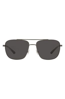 Brooks Brothers 57mm Square Sunglasses in Matte Gunmetal/Grey