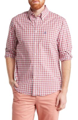 Brooks Brothers Check Cotton Poplin Button-Down Shirt in Check Slate Rose