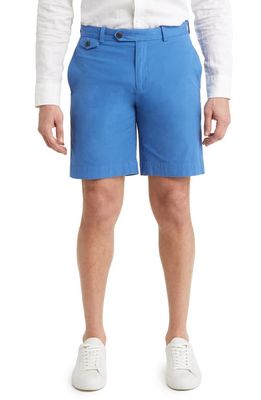 Brooks Brothers Flat Front Poplin Shorts in Brightcobalt