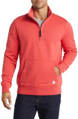 Brooks Brothers French Terry Half Zip Pullover in Chrysanthemum