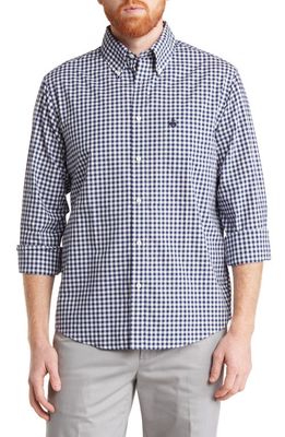 Brooks Brothers Gingham Button-Down Cotton Poplin Shirt in Gingnavy