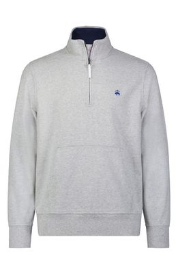 Brooks Brothers Half Zip Jersey Pullover in Grey Heather