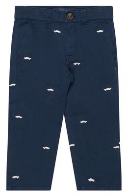 Brooks Brothers Kids' Embroidered Car Cotton Twill Pants in Navy